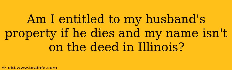 Am I entitled to my husband's property if he dies and my name isn't on the deed in Illinois?