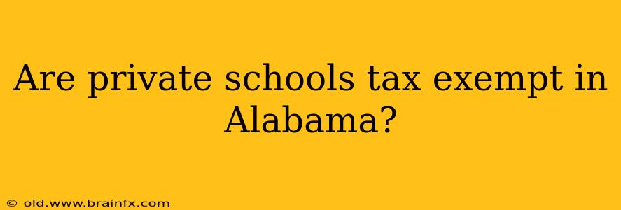 Are private schools tax exempt in Alabama?