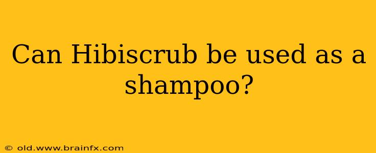 Can Hibiscrub be used as a shampoo?