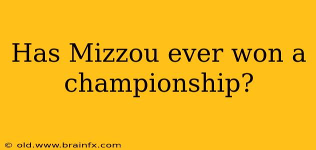 Has Mizzou ever won a championship?