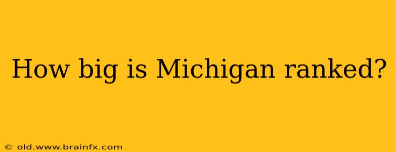 How big is Michigan ranked?