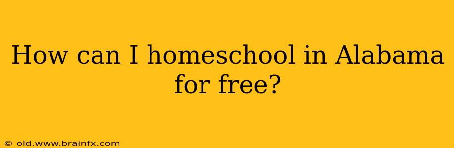 How can I homeschool in Alabama for free?