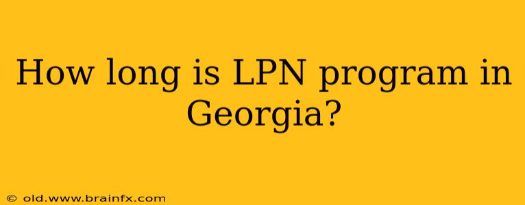 How long is LPN program in Georgia?