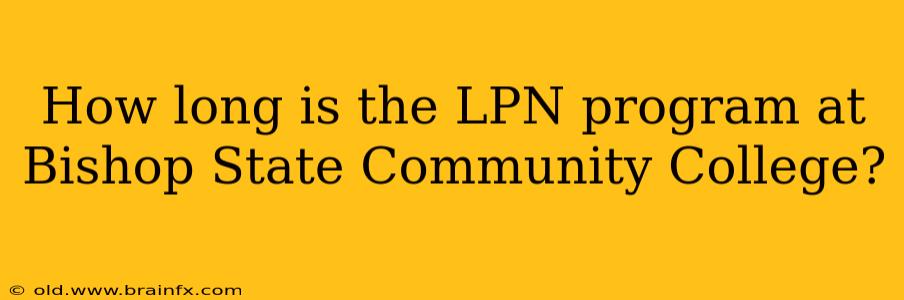 How long is the LPN program at Bishop State Community College?