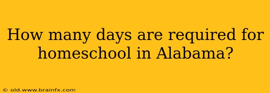 How many days are required for homeschool in Alabama?