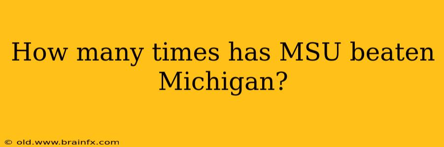 How many times has MSU beaten Michigan?