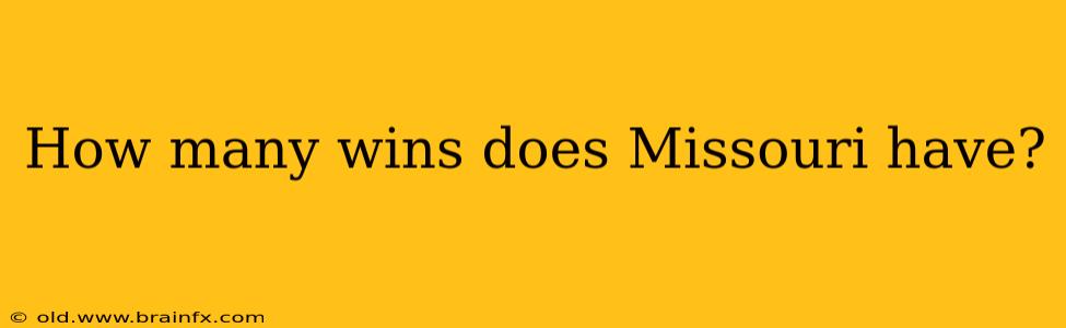 How many wins does Missouri have?