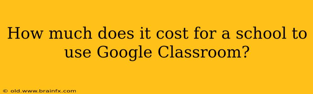 How much does it cost for a school to use Google Classroom?