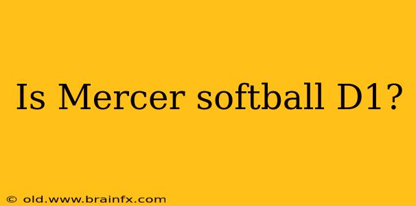 Is Mercer softball D1?