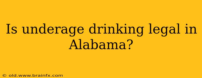 Is underage drinking legal in Alabama?