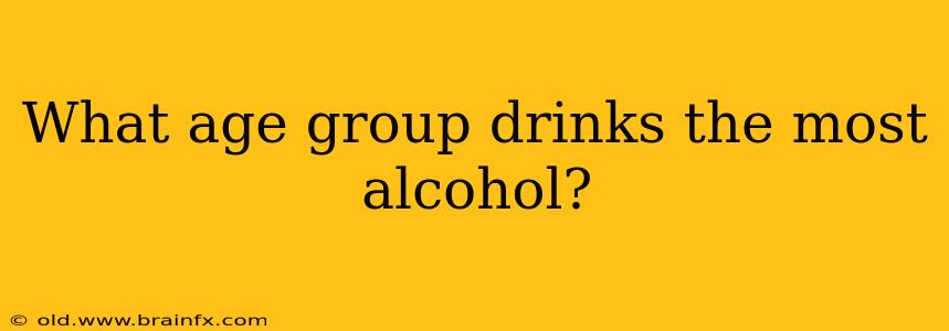 What age group drinks the most alcohol?