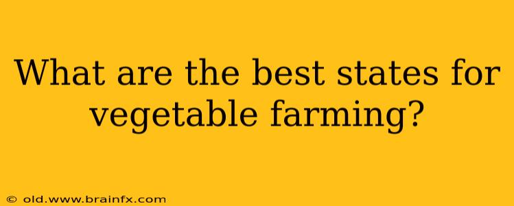 What are the best states for vegetable farming?