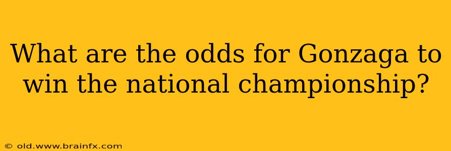 What are the odds for Gonzaga to win the national championship?