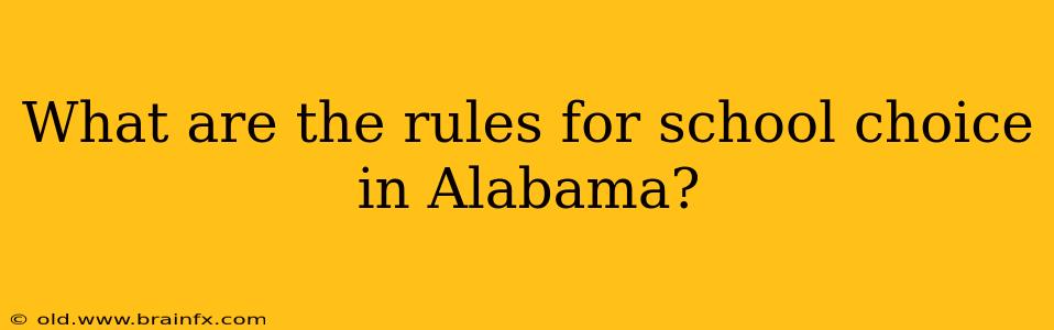 What are the rules for school choice in Alabama?