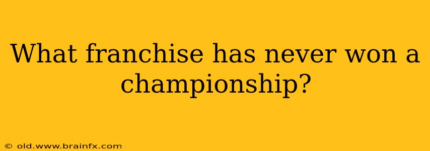 What franchise has never won a championship?