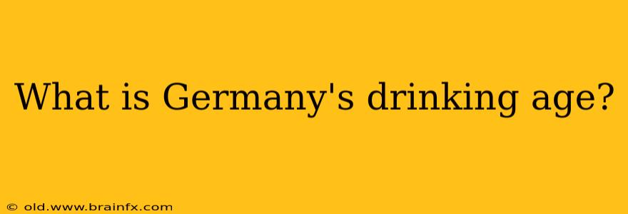 What is Germany's drinking age?