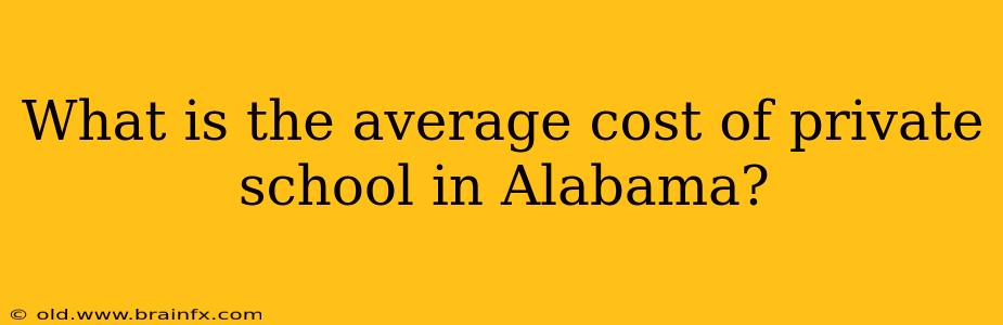 What is the average cost of private school in Alabama?