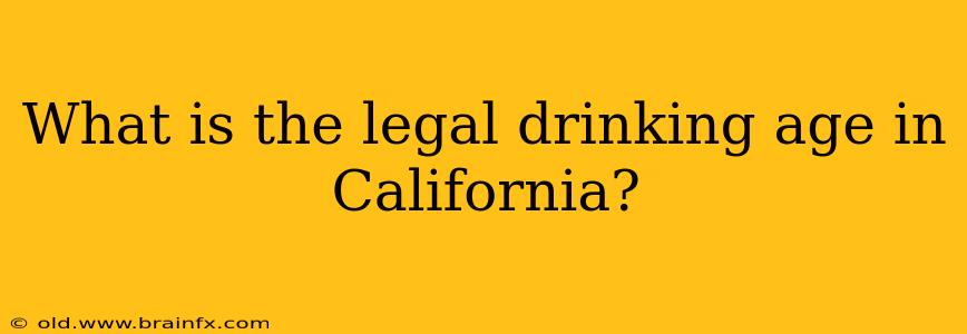 What is the legal drinking age in California?