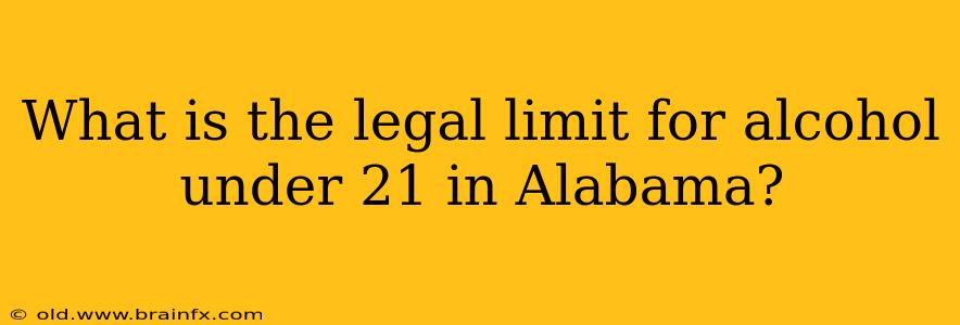 What is the legal limit for alcohol under 21 in Alabama?