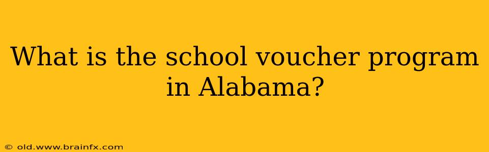 What is the school voucher program in Alabama?