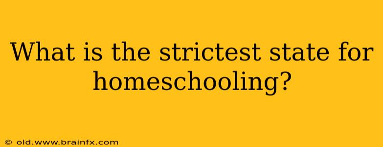 What is the strictest state for homeschooling?