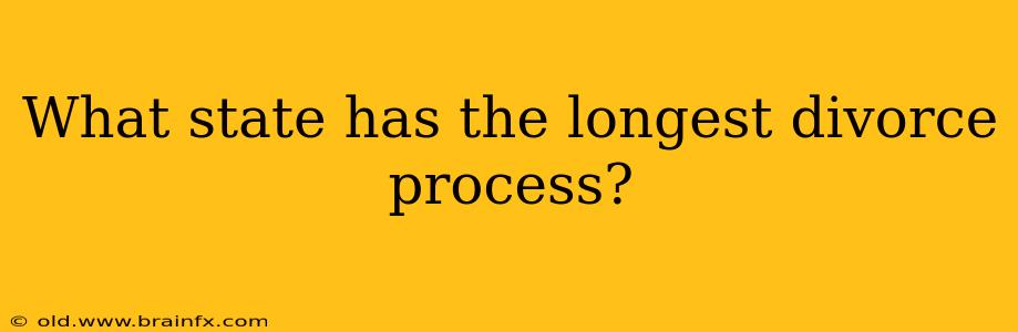 What state has the longest divorce process?