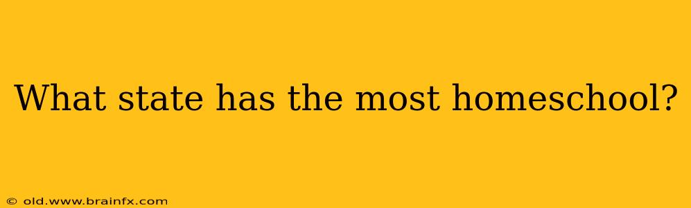 What state has the most homeschool?