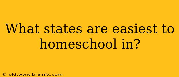 What states are easiest to homeschool in?