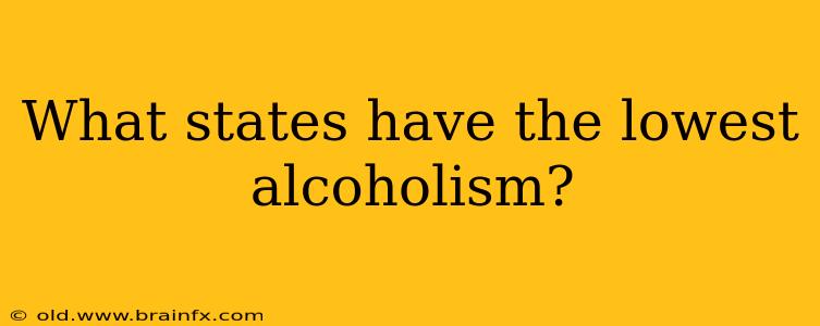 What states have the lowest alcoholism?