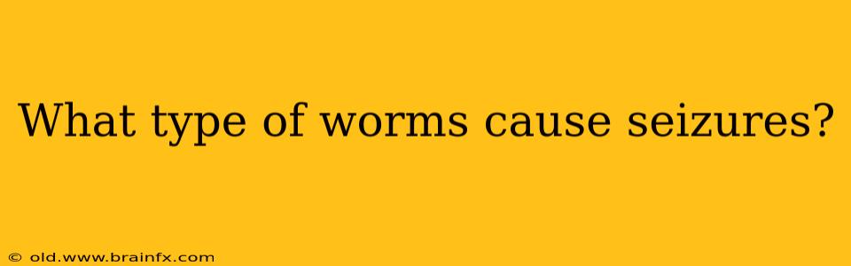 What type of worms cause seizures?