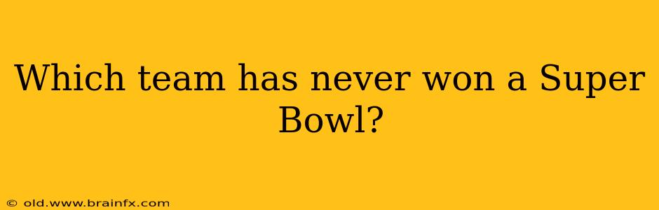 Which team has never won a Super Bowl?