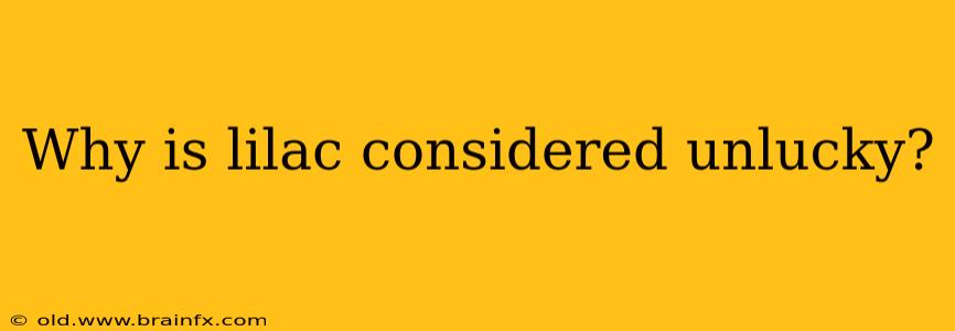 Why is lilac considered unlucky?